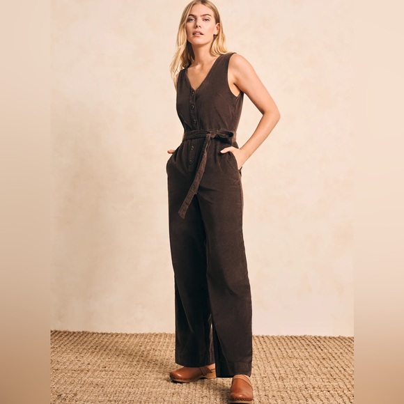 NWT Faherty Alina Corduroy Jumpsuit - Picture 1 of 4